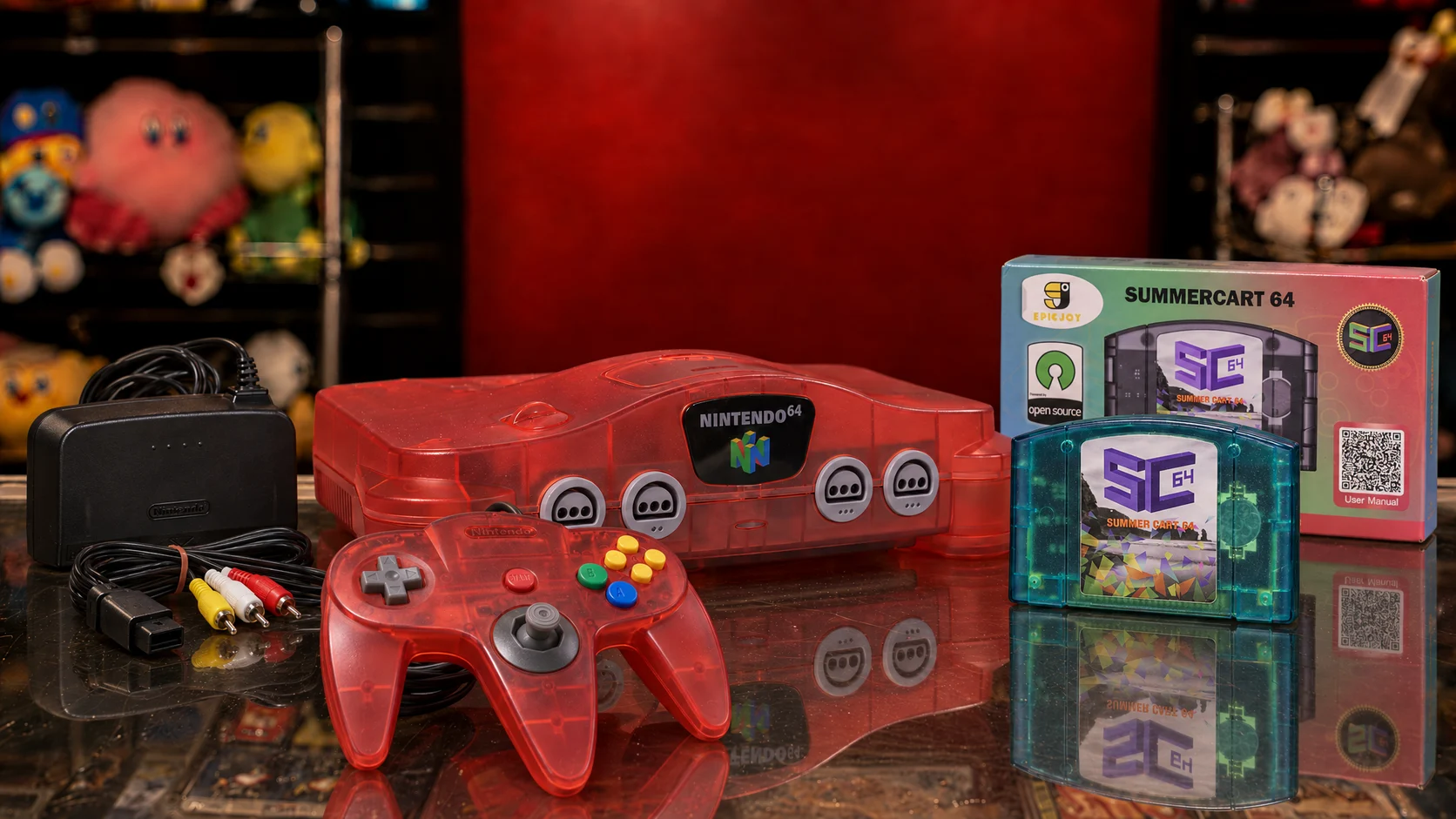 Nintendo 64 Watermelon Red